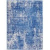 6’ x 9’ Blue and Ivory Abstract Splash Area Rug