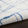 4’ x 6’ Ivory and Blue Irregular Grids Area Rug