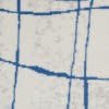 4’ x 6’ Ivory and Blue Irregular Grids Area Rug