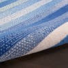 4’ x 6’ Blue and Ivory Halftone Stripe Area Rug