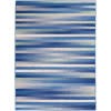 5’ x 7’ Blue and Ivory Halftone Stripe Area Rug