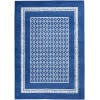 4’ x 6’ Navy and Ivory Geometric Area Rug