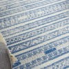 4’ x 6’ Ivory and Blue Distressed Area Rug