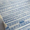 6’ x 9’ Ivory and Blue Distressed Area Rug