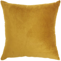 Mustard and Silver Throw Pillow