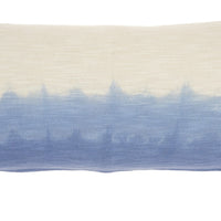 Blue Ombre Tasseled Lumbar Pillow