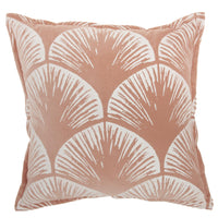 Coral and Ivory Scales Pattern Throw Pillow