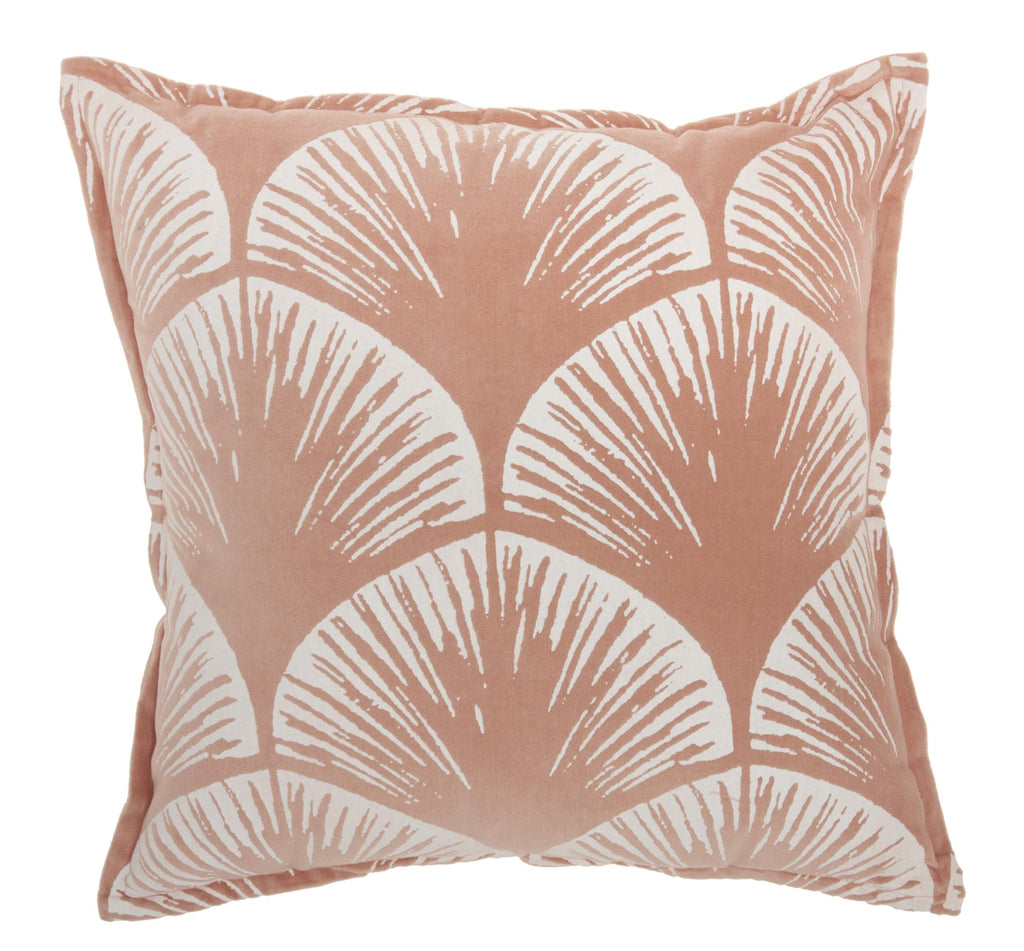 Coral and Ivory Scales Pattern Throw Pillow