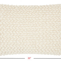 Off-White Knotted Detail Lumbar Pillow