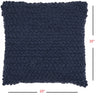 Dark Blue Knotted Detail Throw Pillow