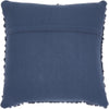 Dark Blue Knotted Detail Throw Pillow