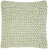 Mint Green Knotted Detail Throw Pillow