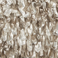 Shiny Taupe Shaggy Throw Pillow