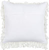 Shiny White Shaggy Throw Pillow