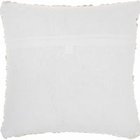 Petite Taupe and White Striped Throw Pillow