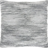 Gray and White Striped Throw Pillow