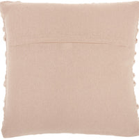 Rose Pink Pom-Pom Detailed Throw Pillow