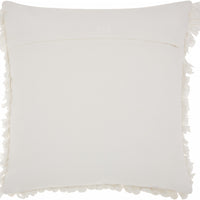 Loose Luscious Shag White Throw Pillow