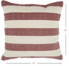 Red and Ivory Stripes Throw Pillow