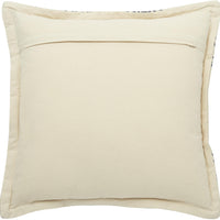 Indigo and Beige Medallion Throw Pillow