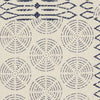 Indigo and Ivory Geometric Throw Pillow