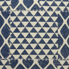 Indigo and Beige Patchwork Throw Pillow