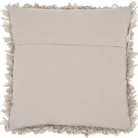 Loose Luscious Shag Light Gray Throw Pillow