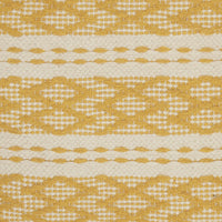 Mustard and Ivory Textured Throw Pillow