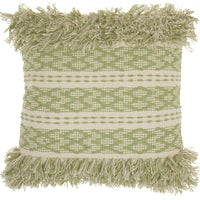 Sage and Ivory Textured Throw Pillow