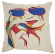 Contemporary Girl Printed Throw Pillow