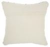 White And Denim Knubby Lines Throw Pillow