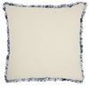 Royal Blue and White Shaggy Chevron Throw Pillow