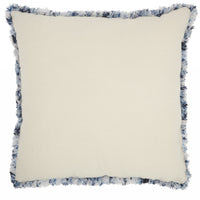 Royal Blue and White Shaggy Chevron Throw Pillow