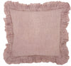 Dainty Ruffle Edged Pink Throw Pillow