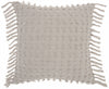 Tassel Detailed Gray Throw Pillow