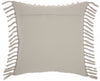 Tassel Detailed Gray Throw Pillow