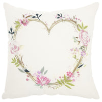 Sweet Heart Wreath Throw Pillow