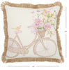 Colorful Bicycle Print Throw Pillow