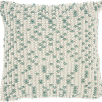 Light Blue Dotted Throw Pillow