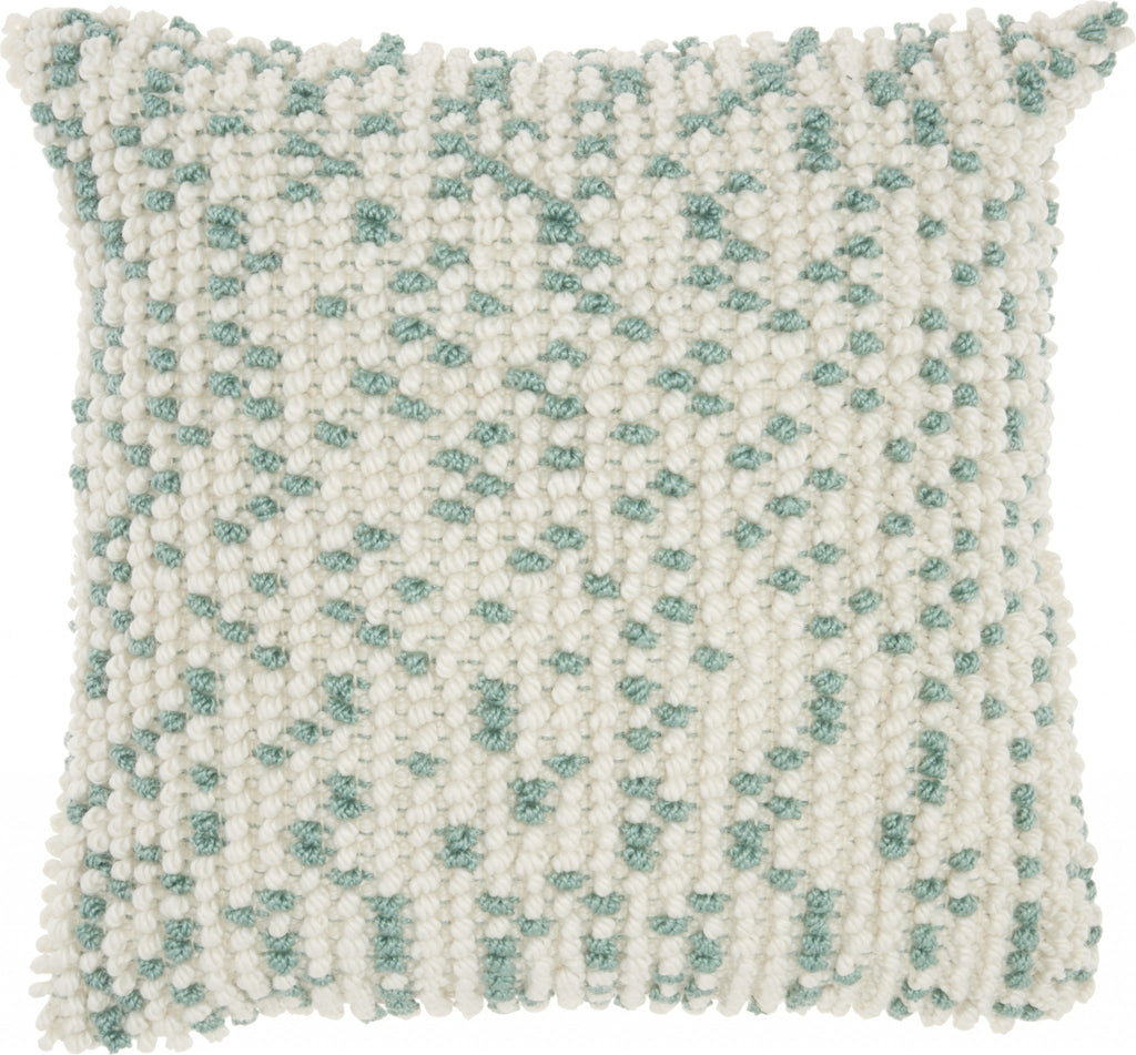 Light Blue Dotted Throw Pillow