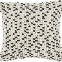 Black Dotted Throw Pillow