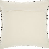 Black Dotted Throw Pillow