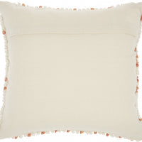 Peach Colored Dotted Throw Pillow