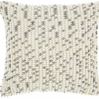 Light Gray Dotted Throw Pillow