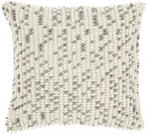 Light Gray Dotted Throw Pillow