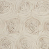 Off White Embossed Rose Lumbar Pillow