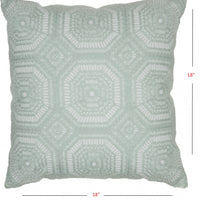 Mint Green Tribal Pattern Throw Pillow