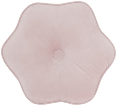 Pale Blush Flower Shaped Throw Pillow