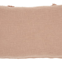 Tea Pink Abstract Shaggy Detail Lumbar Pillow