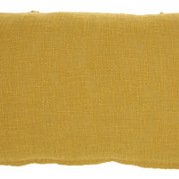 Dark Mustard Abstract Shaggy Detail Lumbar Pillow